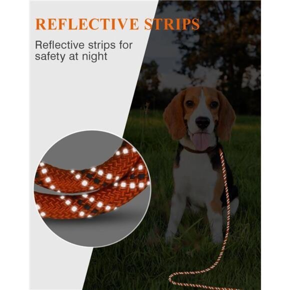 Dog Tie Out, Long Dog Leash 15FT 30FT 50FT 66FT, Recall Training Leash - Picture 5 of 7